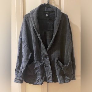 French Terry High Low Jacket